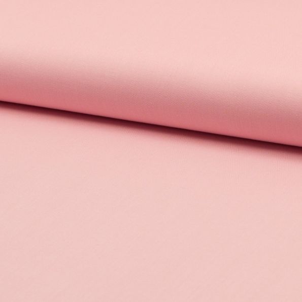 Tissu Popeline de coton unie Rose pâle - Par 10 cm