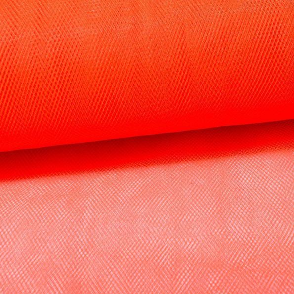 Tissu Tulle Souple Grande Largeur Orange - Au mètre