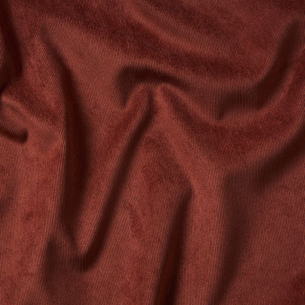 Tissu upcycling coupon de 2m Velours milleraies Brique