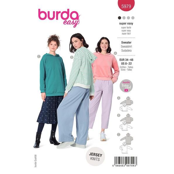 Patron Burda 5979 Sweatshirt