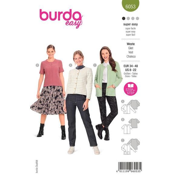 Patron Burda 6053 Gilet