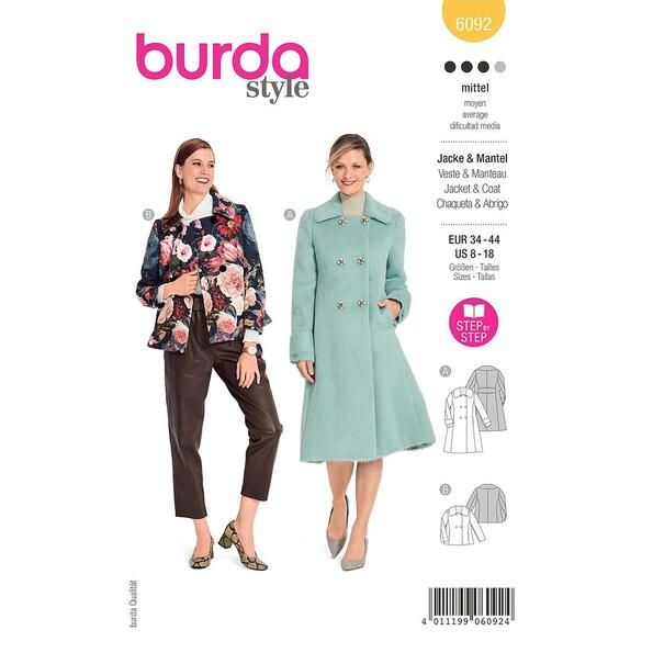 Patron Burda 6092 Veste & Manteau