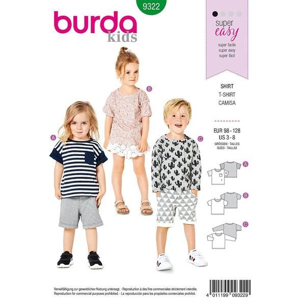 Patron Burda 9322 T-shirt