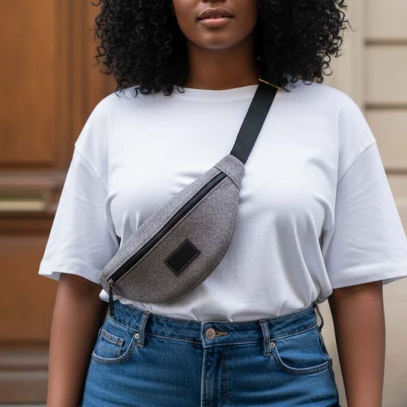 Kit Couture Craftine Sac Banane Moondy Gris chiné & noir