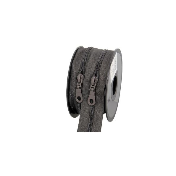 Fermeture nylon non séparable N°5 avec curseurs Anthracite - Au mètre
