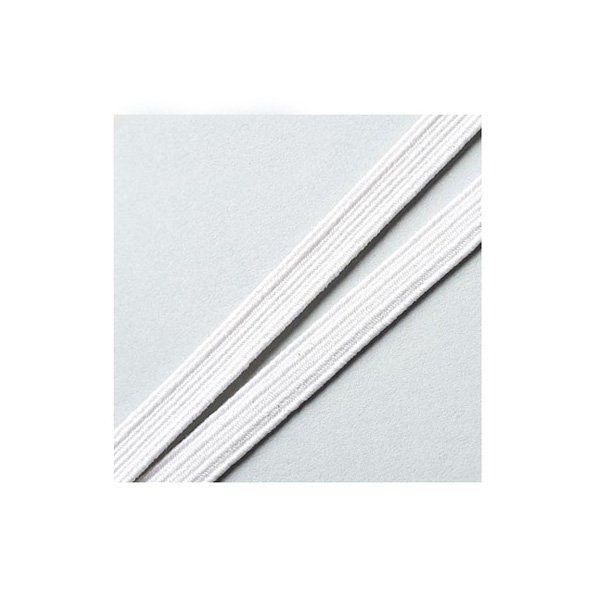 Elastique Plat Indémaillable 10 mm Blanc x1m
