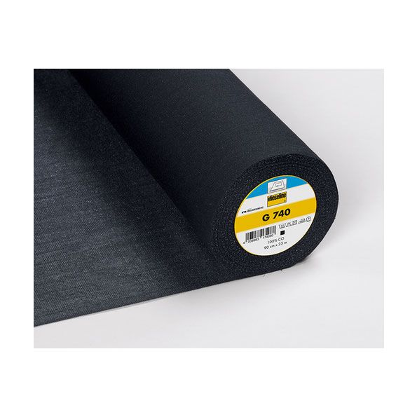 Entoilage Tissé Thermocollant Vlieseline G740 Noir - Par 10 cm