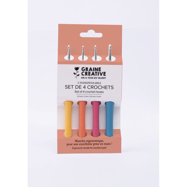 Set de 4 Aiguilles Crochets 2.5 à 4 mm