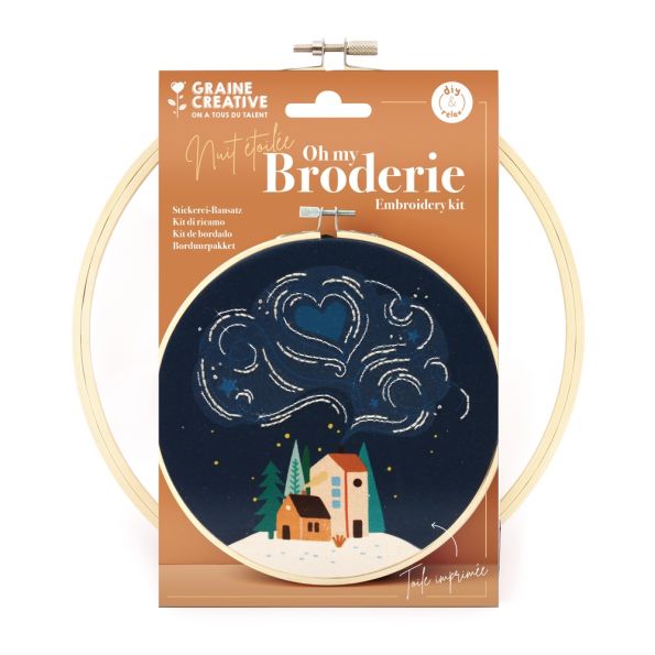Kit Broderie partielle Nuit étoilée