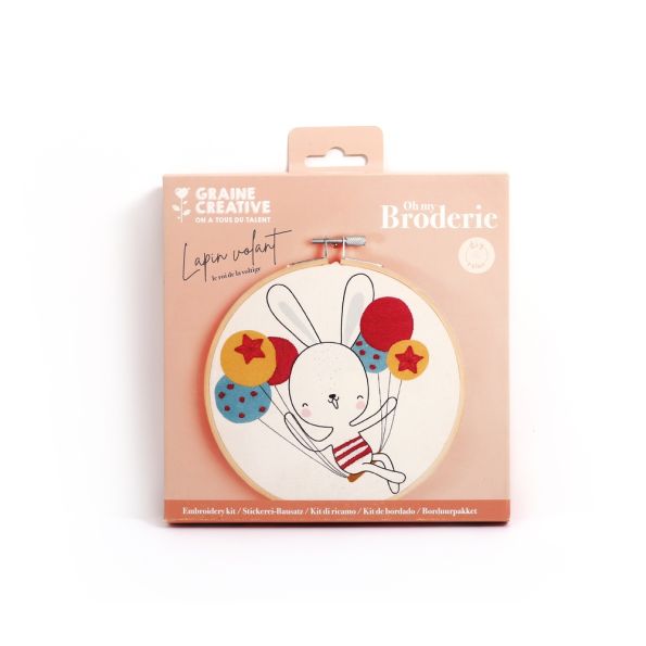 Kit Broderie partielle Lapin volant