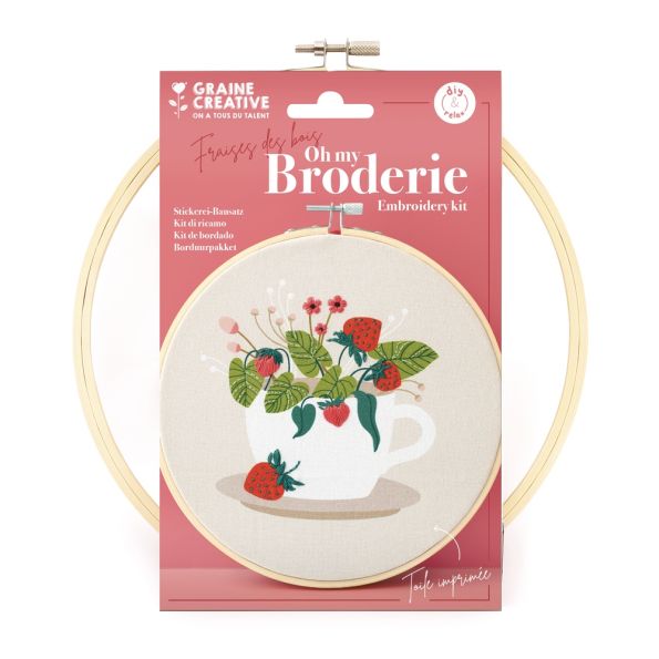 Kit Broderie partielle Fraises des bois