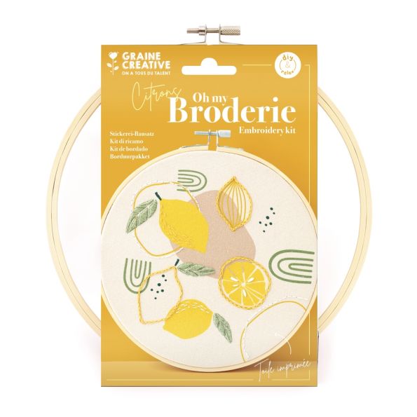 Kit Broderie partielle Citrons