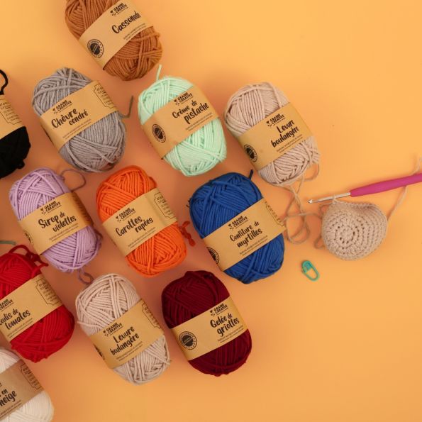 Fil Coton Graine Créative spécial Crochet et amigurimi - 24 couleurs