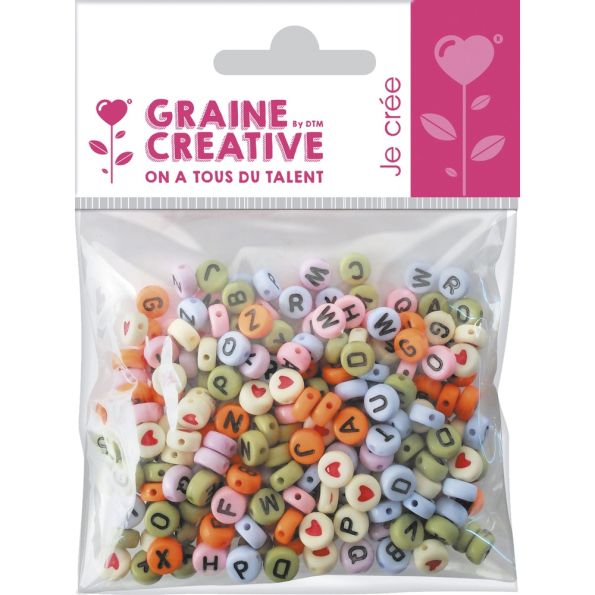 Sachet de 250 Perles multicolore Alphabet