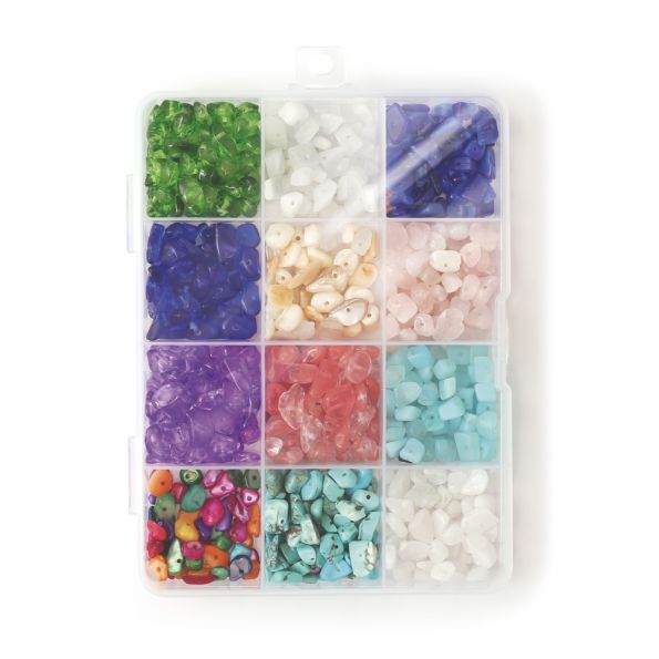 Coffret de Perles en pierre - 12 Coloris