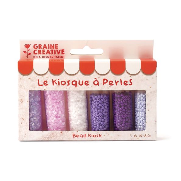 Le Kiosque à Perles Lavande 6 couleurs