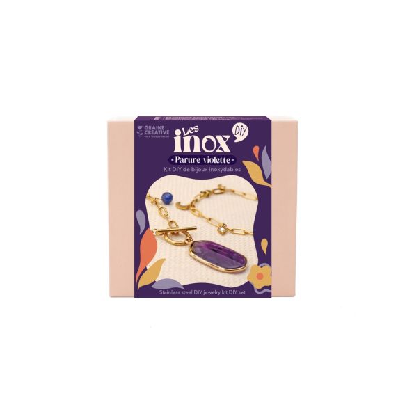 Kit DIY Bijoux Les Inox parure violette