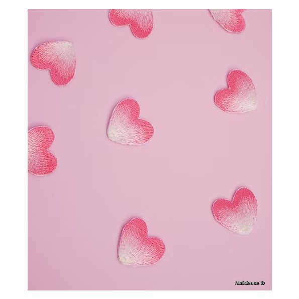 Ecusson Thermocollant Mini Coeur Grenadine