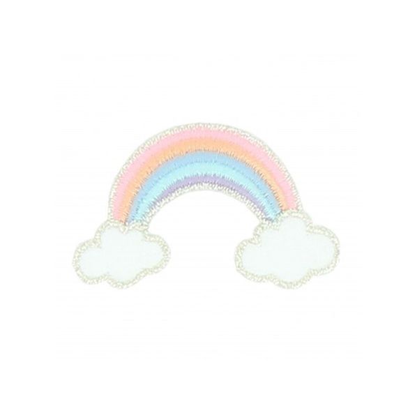 Ecusson Thermocollant Arc-en-ciel aux contours Argentés
