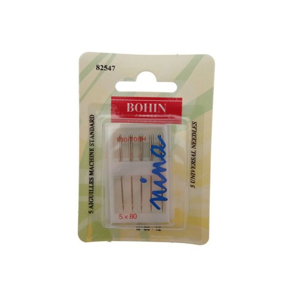 Aiguilles Machine Bohin Standard N°80 x5