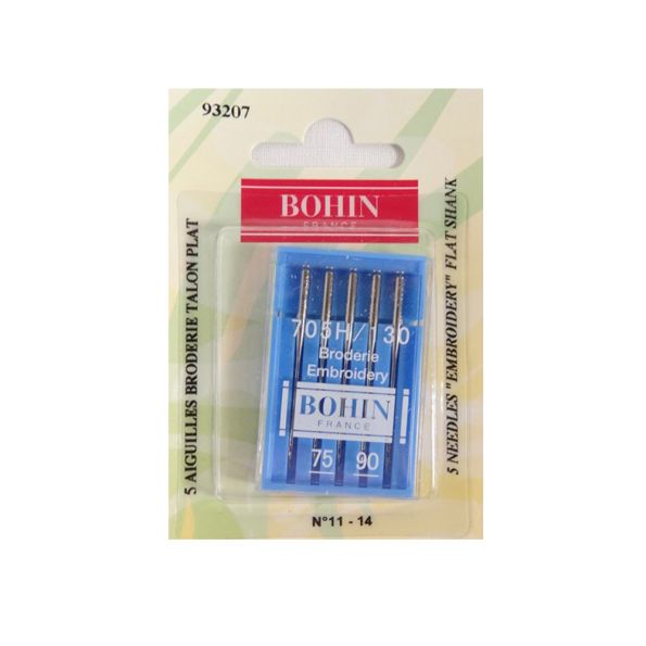 Aiguilles Machine Bohin Spéciales Broderie N°75/90 x5