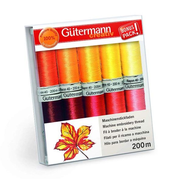 Set de 10 bobines de fil Gütermann Pour tout coudre 100m - Automne