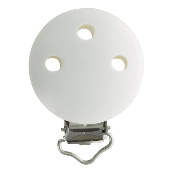 Clip bois Com'1 idée pour attache tétine Blanc