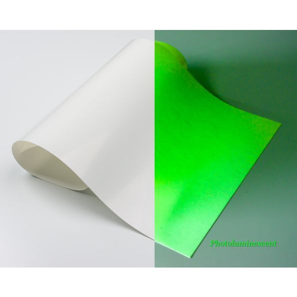 Flex lisse thermocollant Com'1 idée uni Fluorescent Vert - 50x25 cm