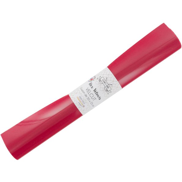Flex Velours thermocollant Com'1 idée uni Rouge - 50x25 cm