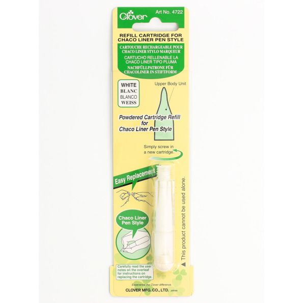 Cartouche rechargeable Clover pour stylo chaco liner blanc
