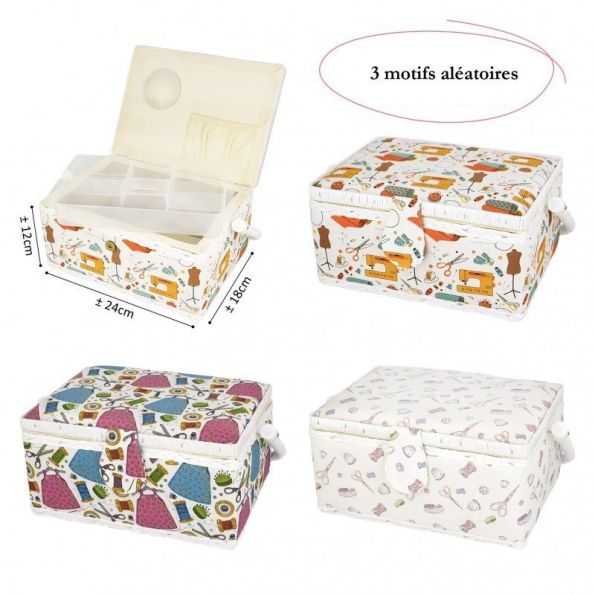 Boîte à couture Tissu motif accessoires de couture