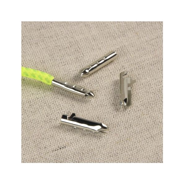 Embouts métal pour cordons et lacets - Argent