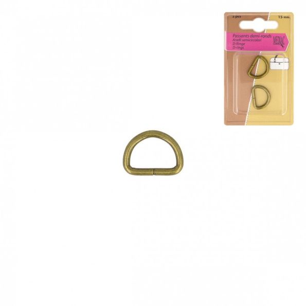 Passant demi rond Or antique - 5 tailles