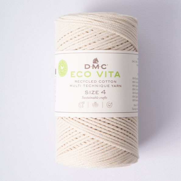 Cordon de Coton recyclé Eco Vita Taille 4 DMC - Naturel
