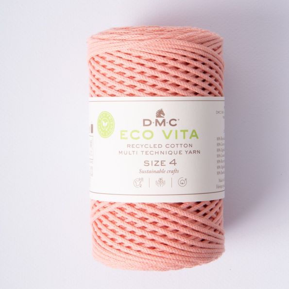 Cordon de Coton recyclé Eco Vita Taille 4 DMC - Rose pêche