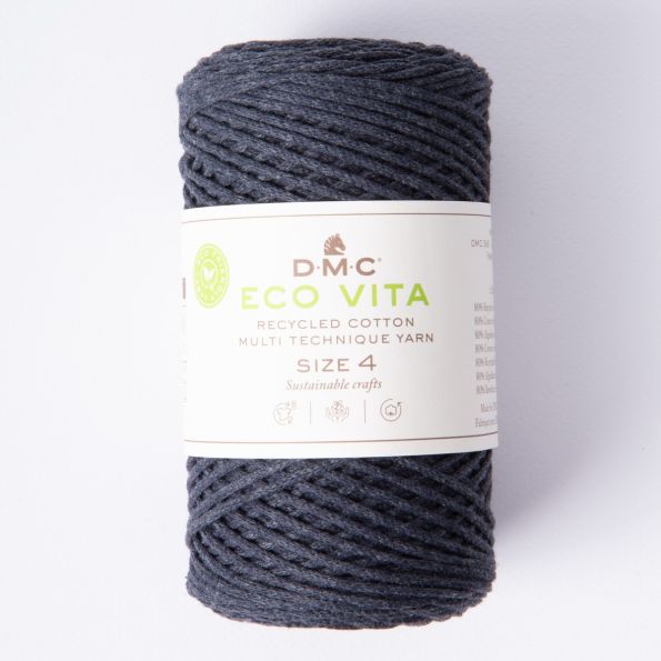 Cordon de Coton recyclé Eco Vita Taille 4 DMC - Bleu marine