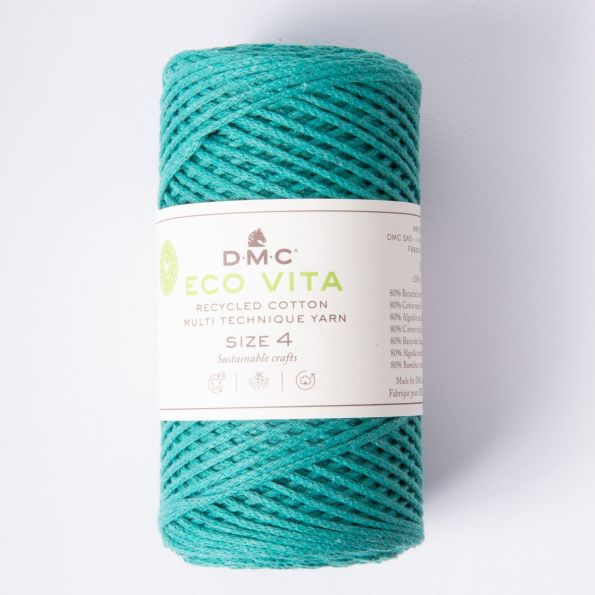 Cordon de Coton recyclé Eco Vita Taille 4 DMC - Bleu Turquoise