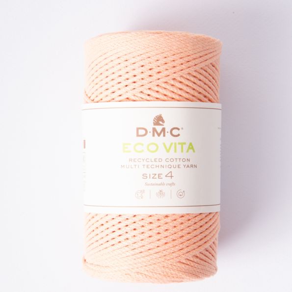 Cordon de Coton recyclé Eco Vita Taille 4 DMC - Abricot