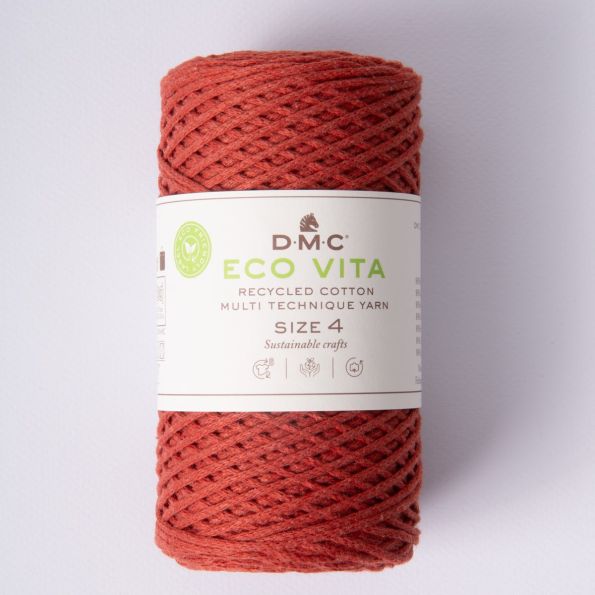 Cordon de Coton recyclé Eco Vita Taille 4 DMC - Terracotta