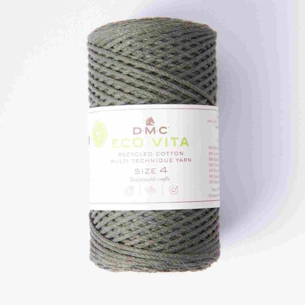 Cordon de Coton recyclé Eco Vita Taille 4 DMC - Vert kaki