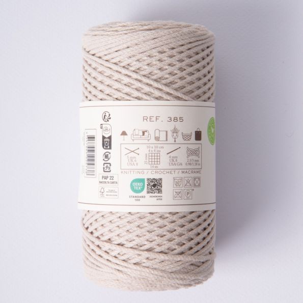 Cordon de Coton recyclé Eco Vita Taille 4 DMC - Ecru