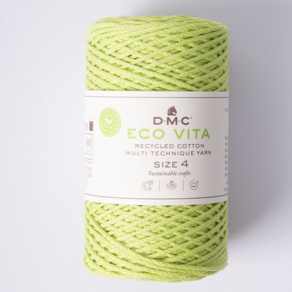 Cordon de Coton recyclé Eco Vita Taille 4 DMC - Vert citron