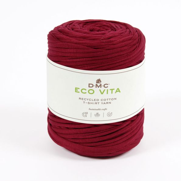 Fil de Coton recyclé Eco Vita T-shirt Yarn DMC - Bordeaux