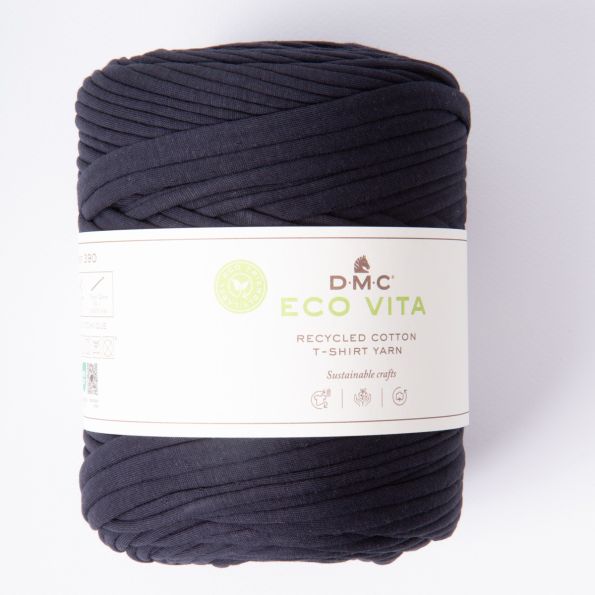 Fil de Coton recyclé Eco Vita T-shirt Yarn DMC - Bleu marine