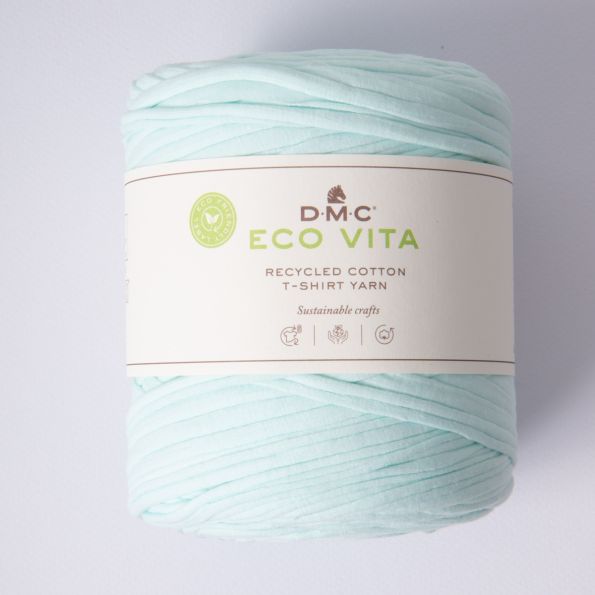 Fil de Coton recyclé Eco Vita T-shirt Yarn DMC - Vert d'eau