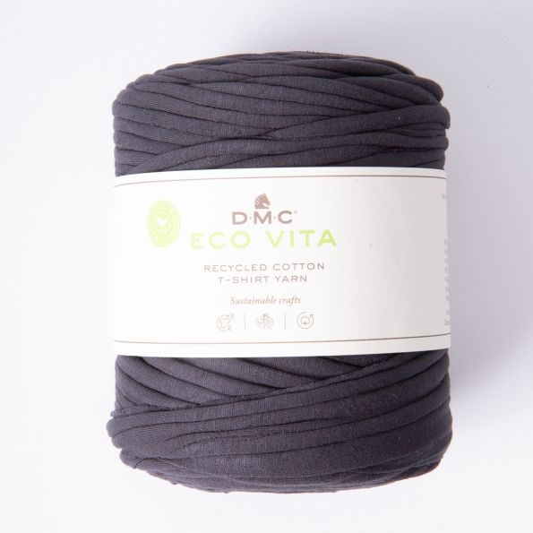 Fil de Coton recyclé Eco Vita T-shirt Yarn DMC - Gris charbon