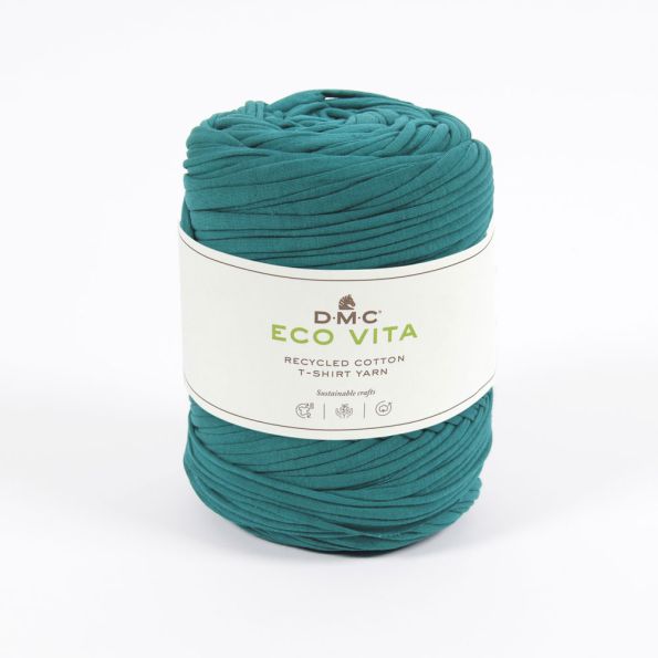Fil de Coton recyclé Eco Vita T-shirt Yarn DMC - Bleu pétrole