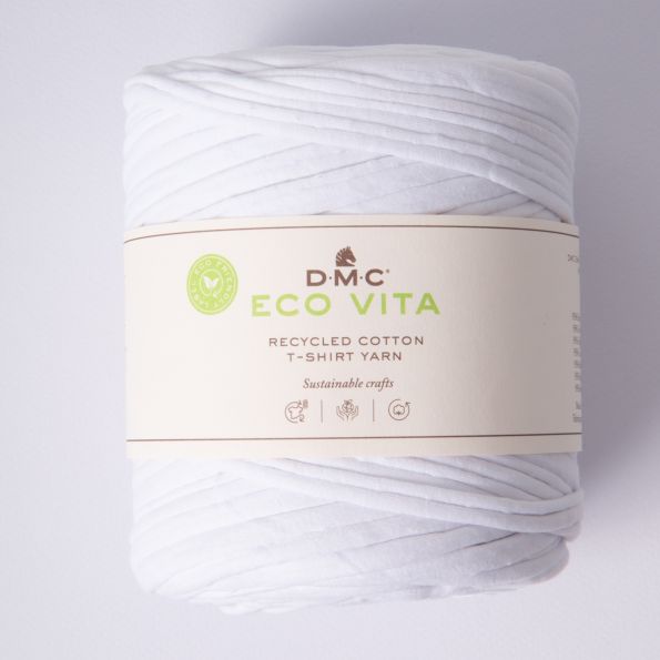 Fil de Coton recyclé Eco Vita T-shirt Yarn DMC - Blanc