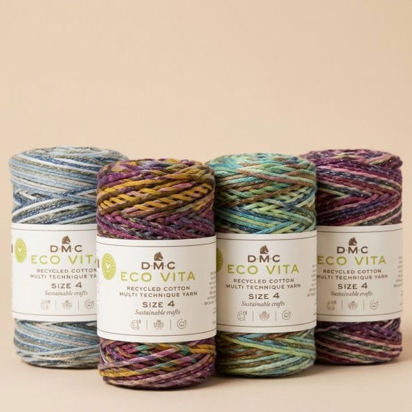 Fil DMC Coton Recyclé Eco Vita Size 4 - 4 couleurs