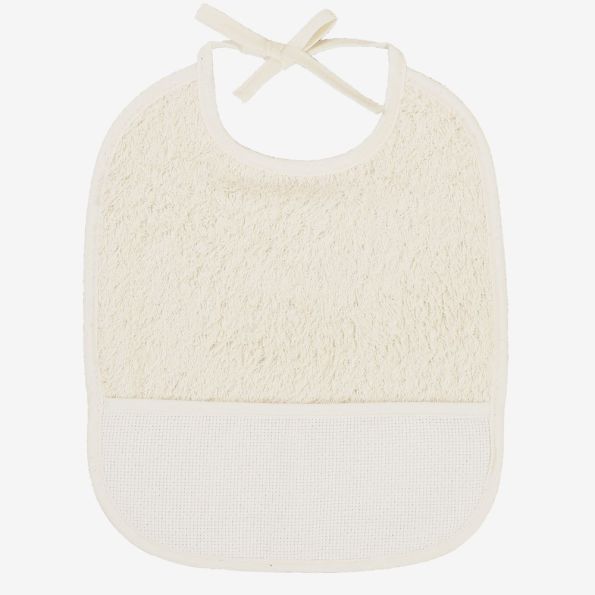 Bavoir Eponge Prêt à broder DMC Ivoire - 2 Tailles